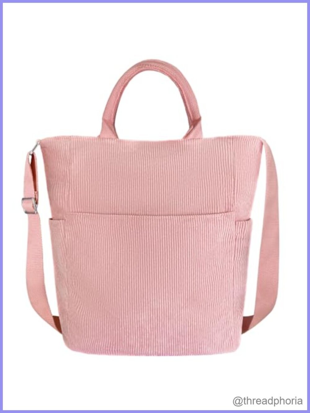 Corduroy Tote Bag Large Crossbody Hobo Messenger Shoulder Handbag for Work